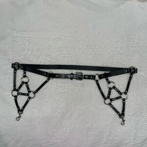 Grunge Punk Ring & Studded Decor Belt